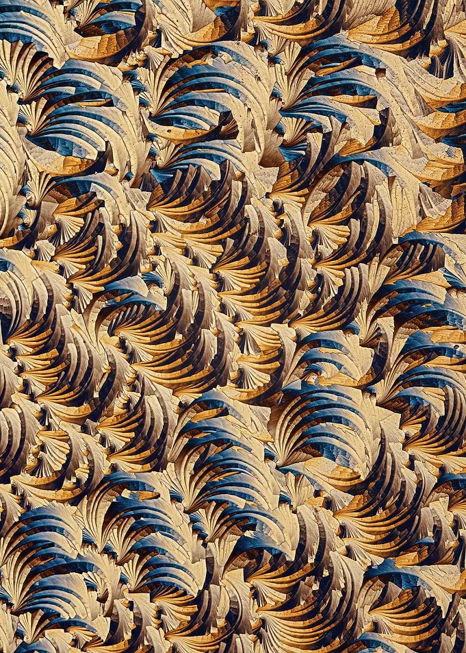 Abstract Blue and Gold Pattern