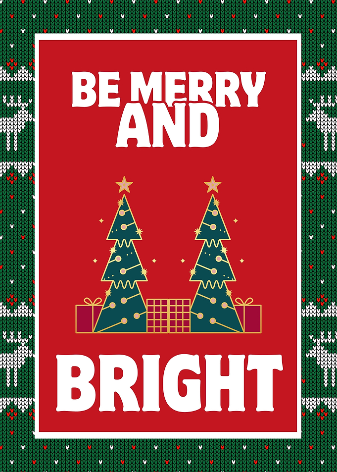 Be Merry and Bright Christmas Card