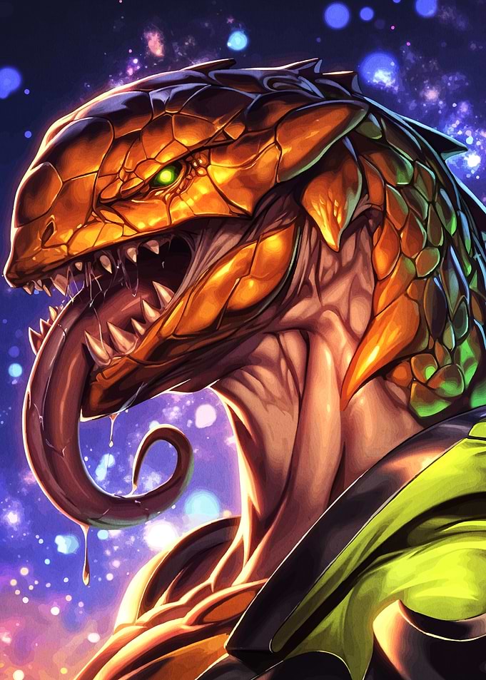 Lizard Warrior Portrait