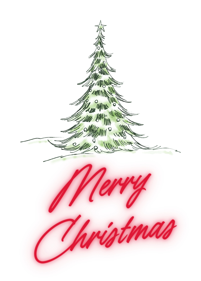 Merry Christmas Tree Sketch
