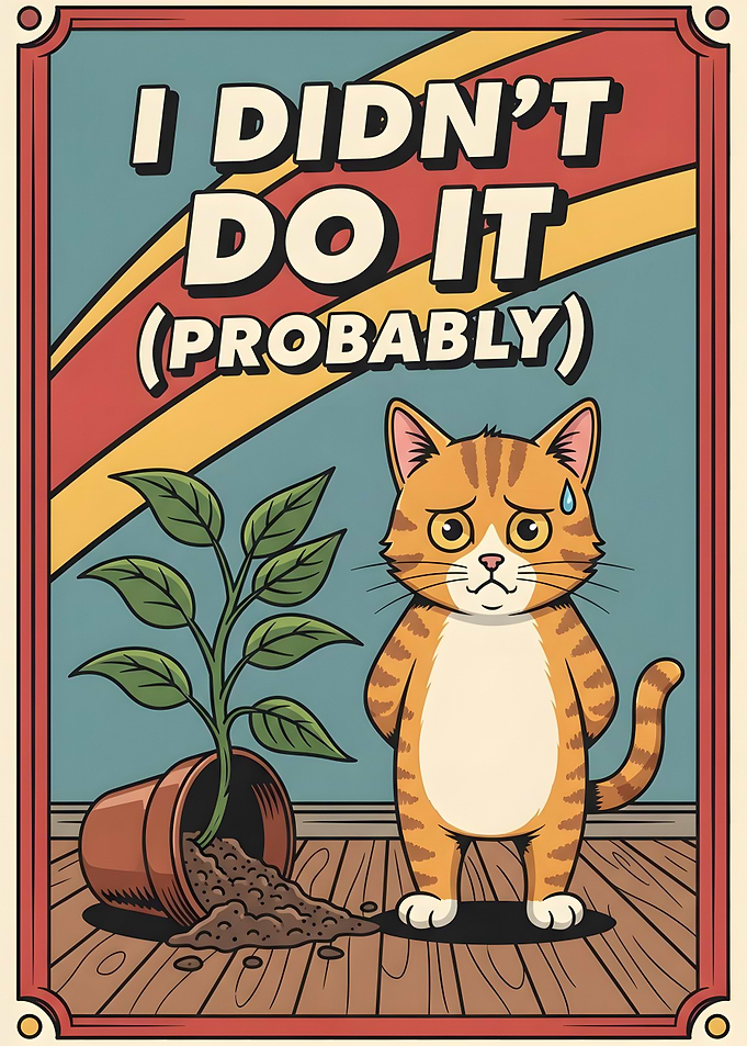 I Didn't Do It (Probably) Cat