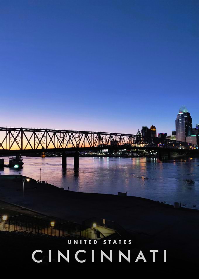 Cincinnati Skyline at Dusk