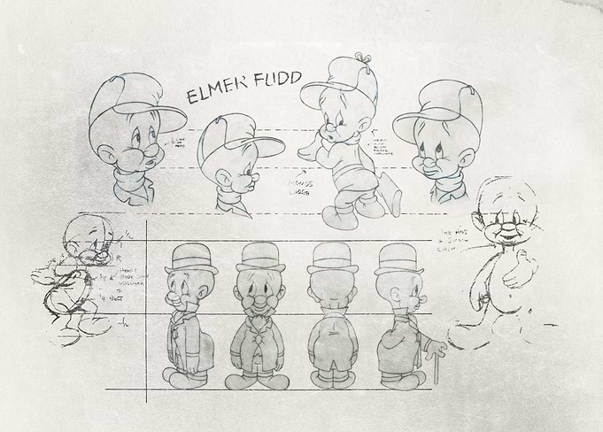 Elmer Fudd Character Design Evolution