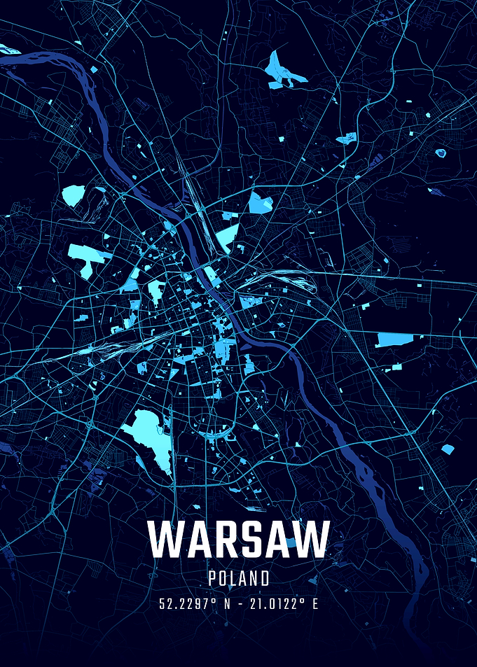 Warsaw Midnight City Map