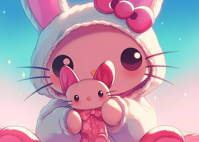 Hello Kitty with Plushie