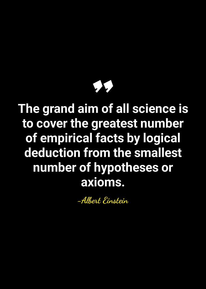 Einstein Quote on Science - Black Background