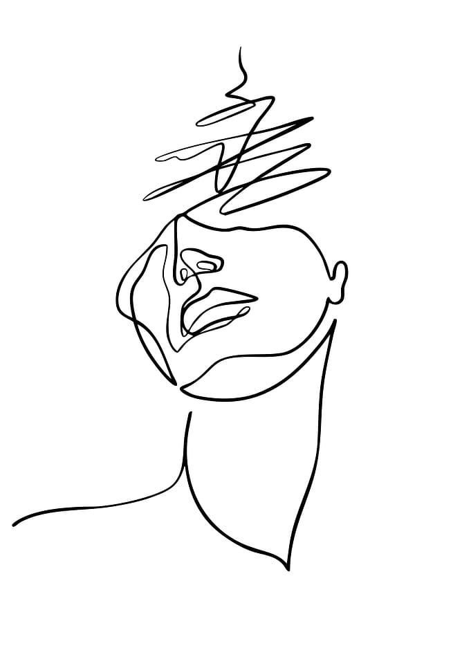 Minimalist Line Art Portrait