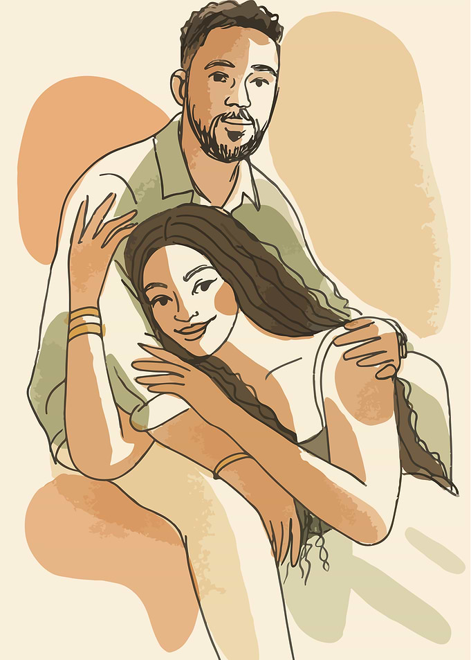 Couple Portrait Illustration