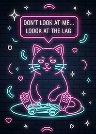 Gamer Cat Neon Sign
