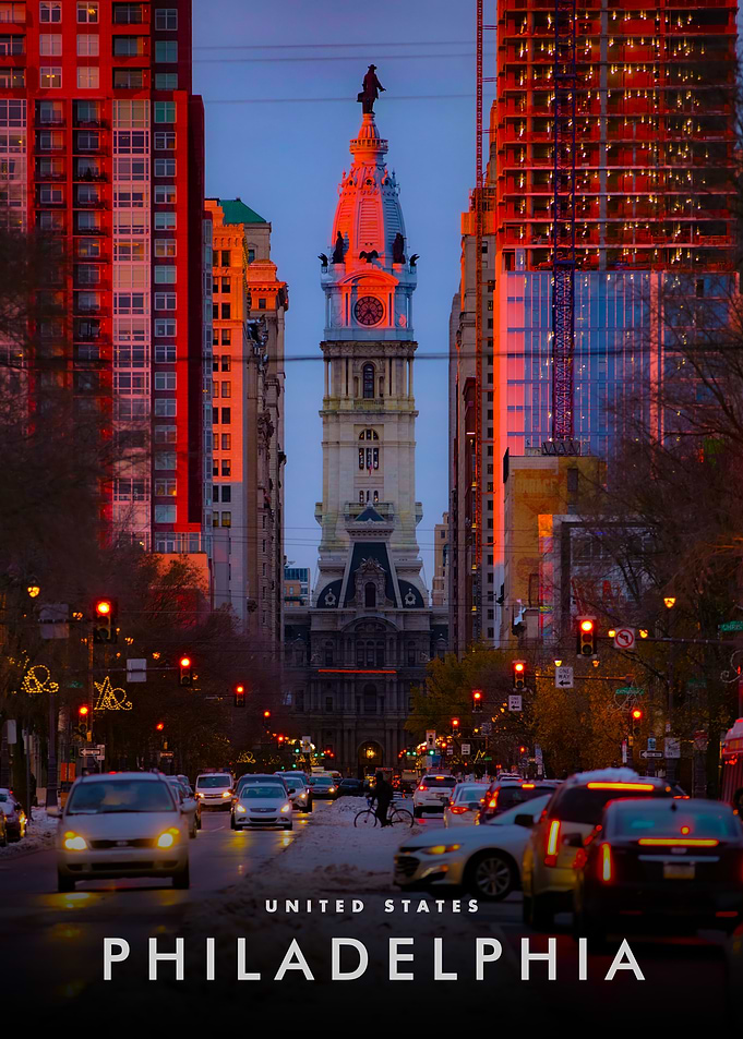 Philadelphia Cityscape at Dusk