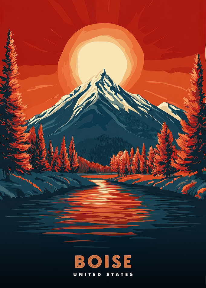 Boise, United States Landscape Art
