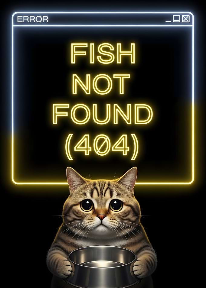 Sad Cat Error 404