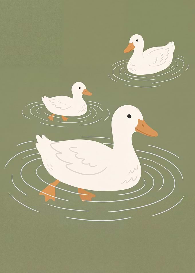 Three Silly Swimming Ducks