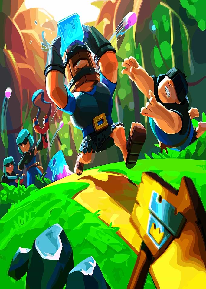 Clash Royale characters in action
