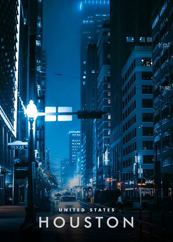 Houston Cityscape at Night