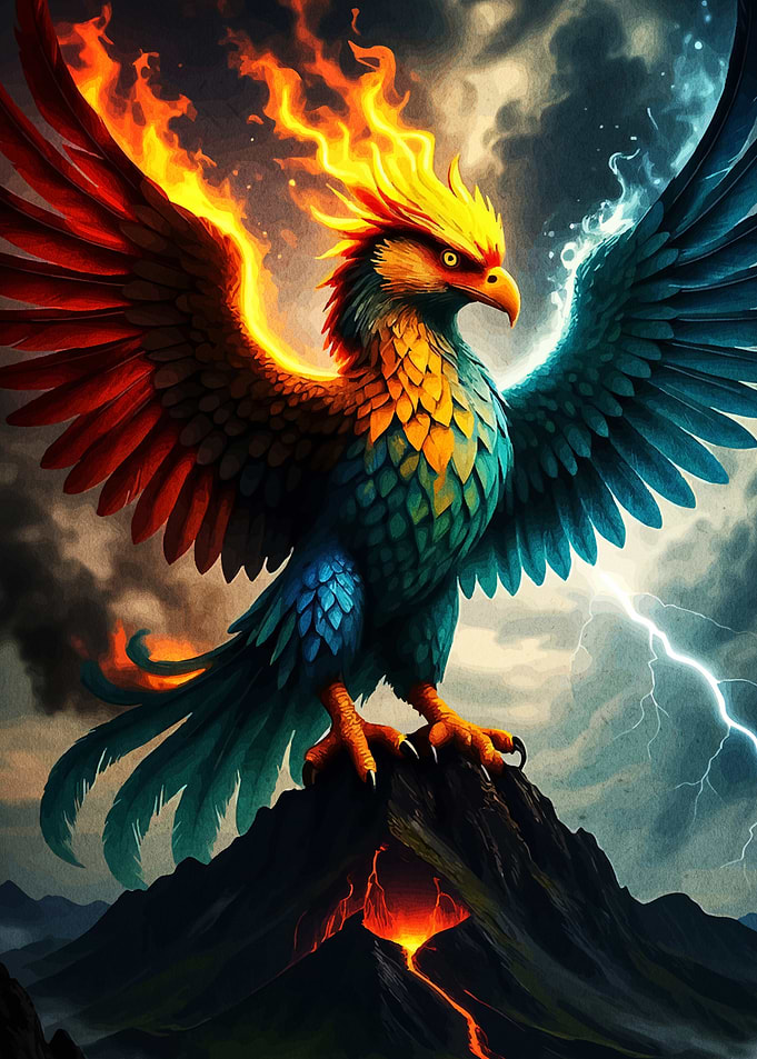 Phoenix Rising Fire and Ice