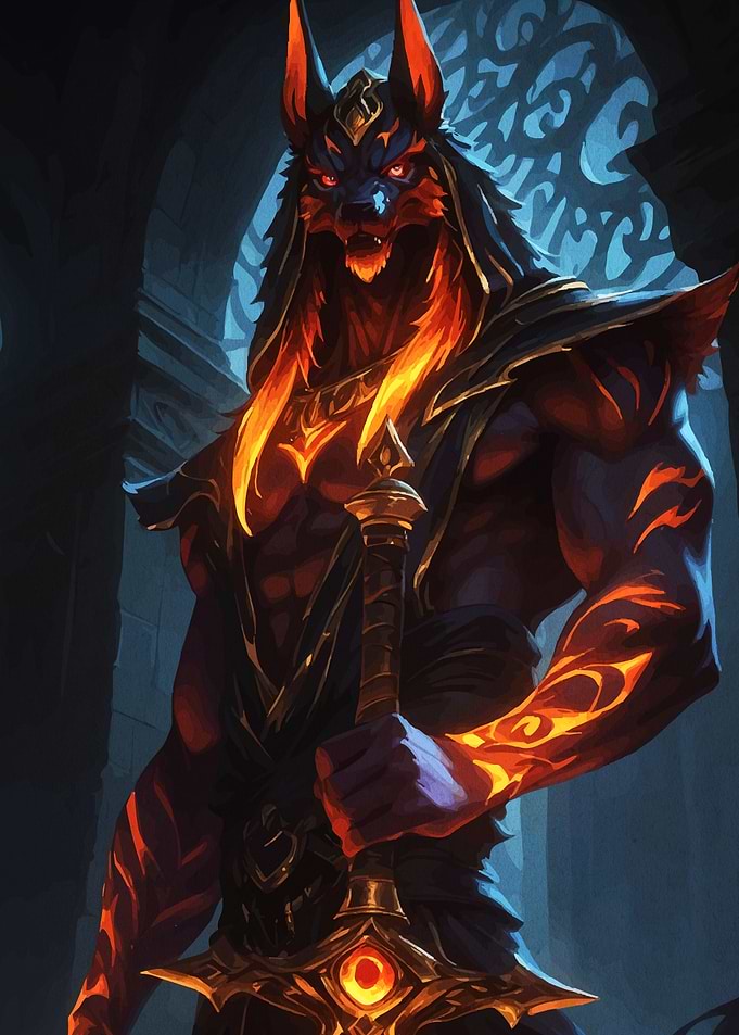 Fiery Anubis Warrior Sword