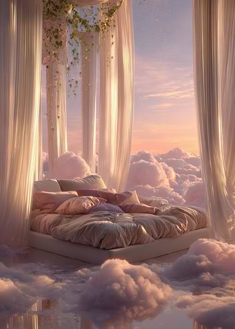 Dreamy Bed in the Clouds