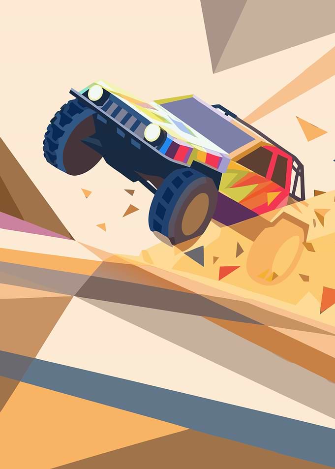 Colorful Off-Road Vehicle Digital Art