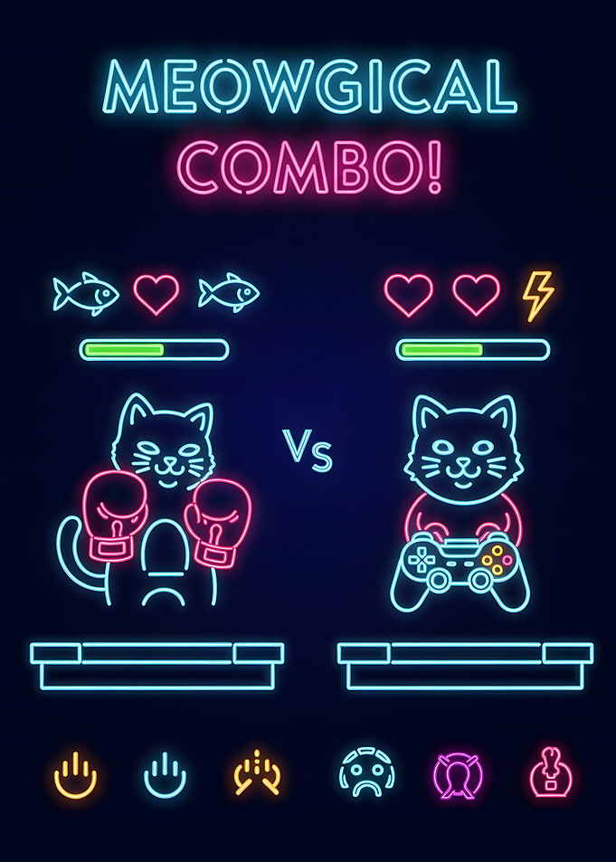 Meowgical Combo Neon Game