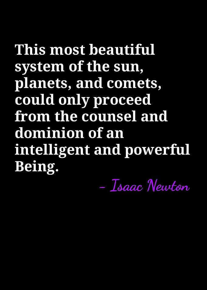 Isaac Newton Quote on Black