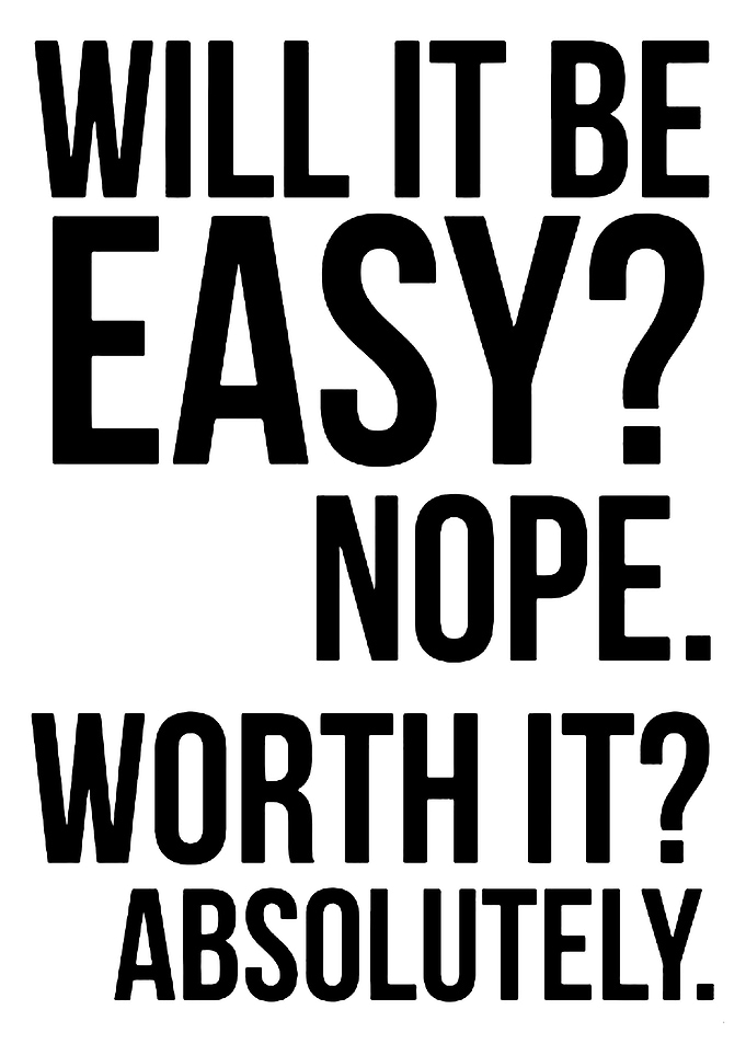 Inspirational Quote: Will It Be Easy?