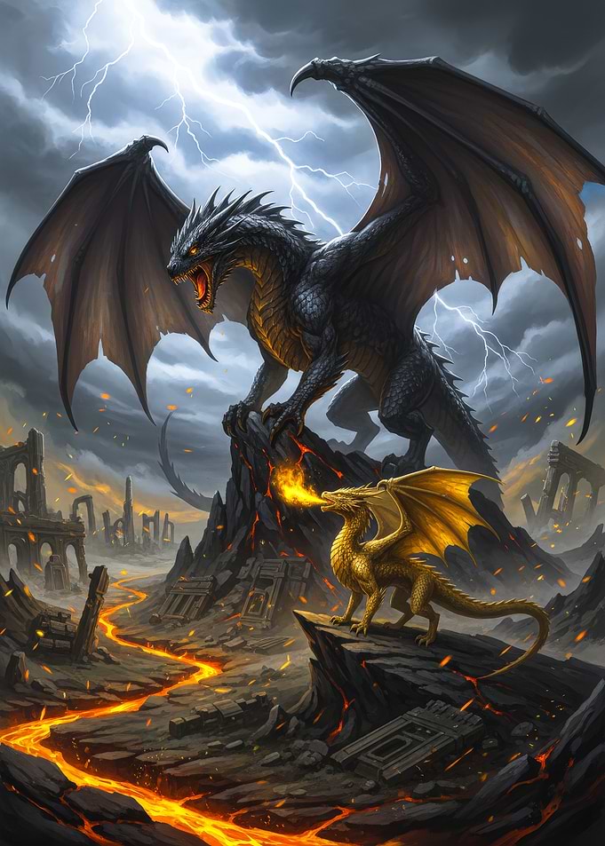 Volcanic Dragons Family