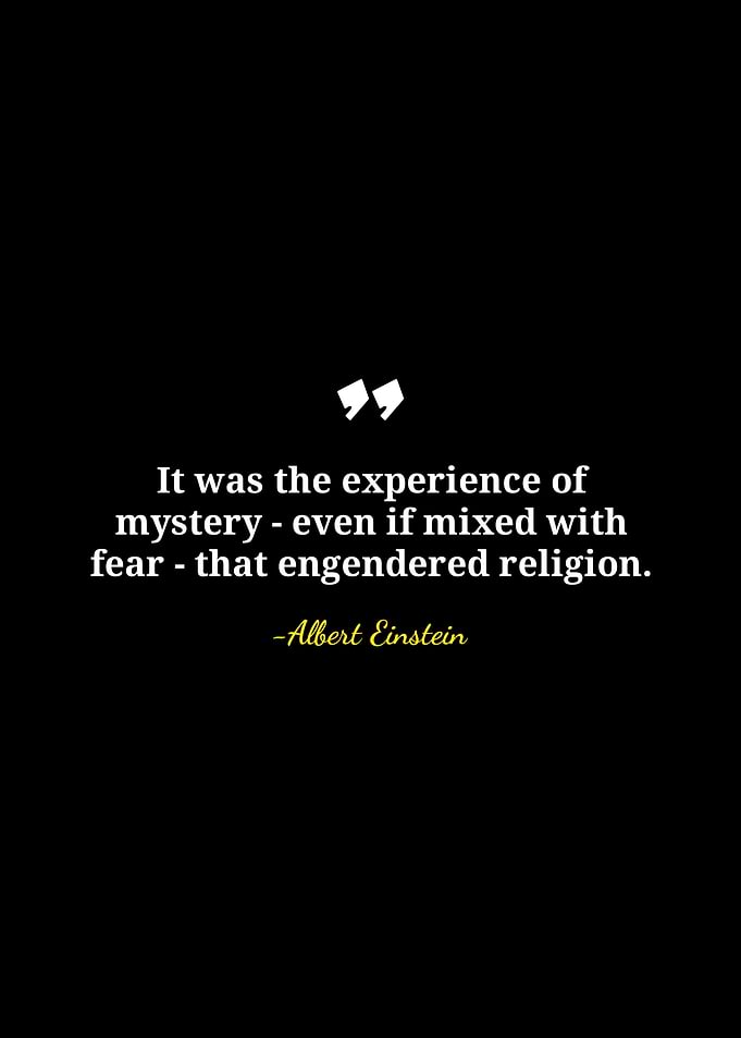 Einstein Quote: Mystery and Religion