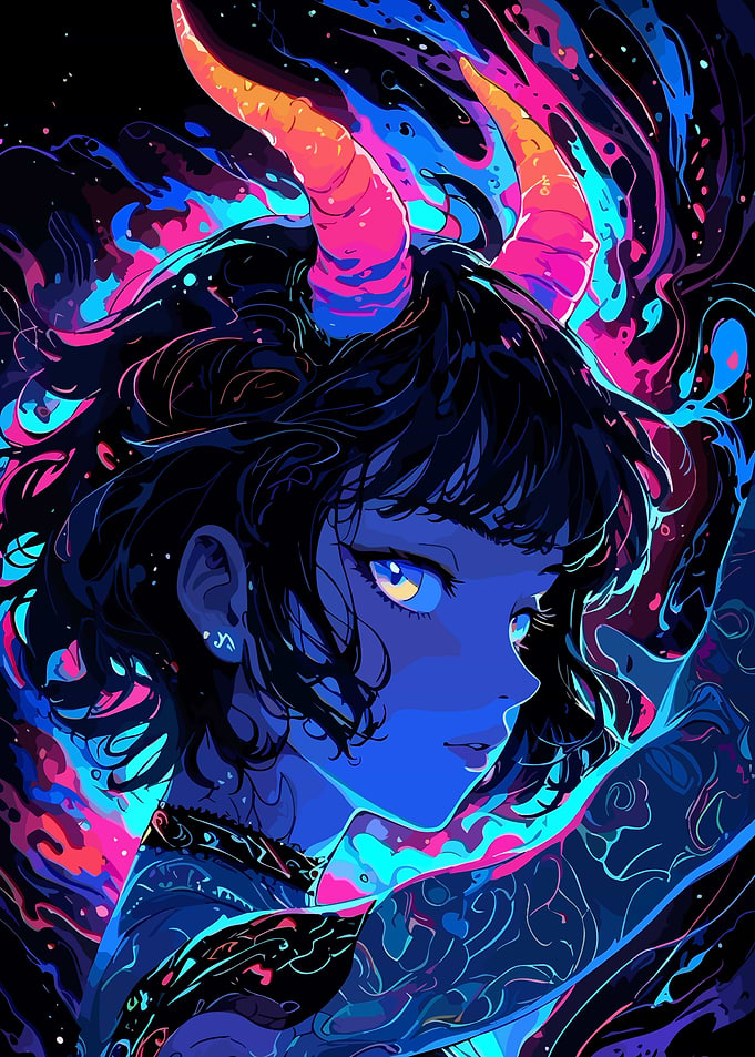 Neon Demon Girl Portrait