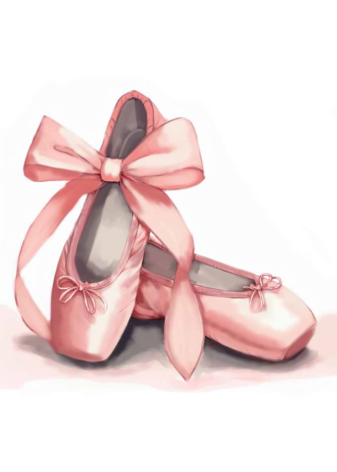 Pink Ballet Shoes with Ribbons