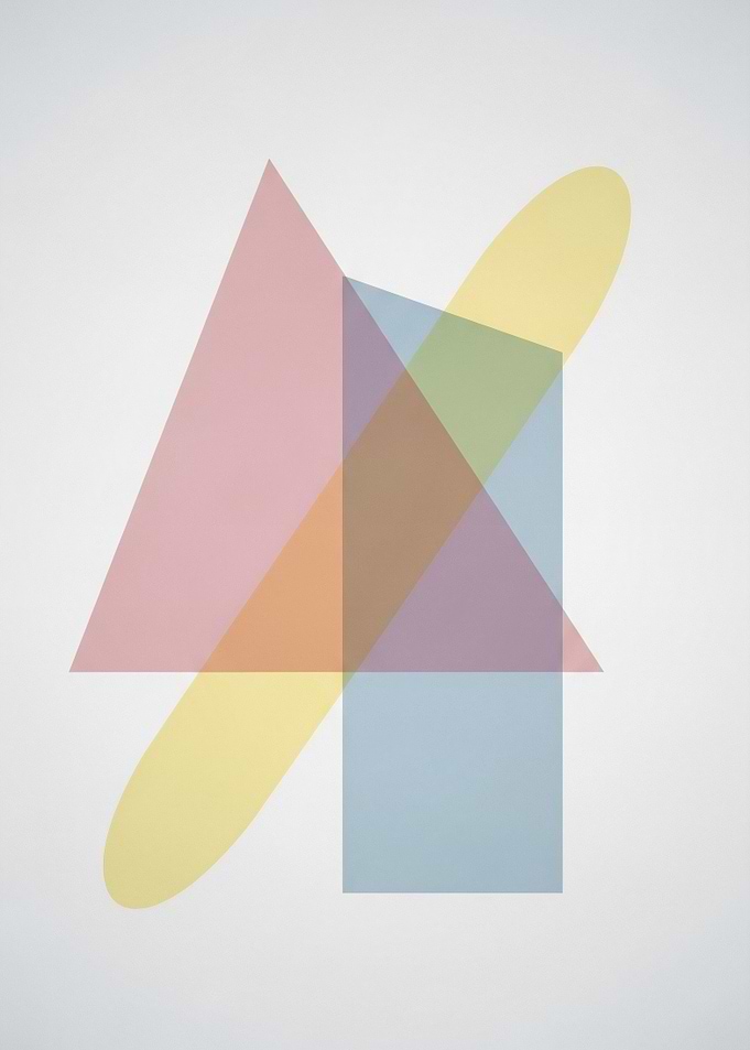 Abstract Geometric Shapes in Pastel Colors
