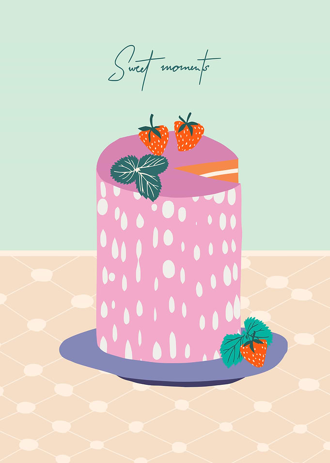 Sweet Moments Cake Illustration