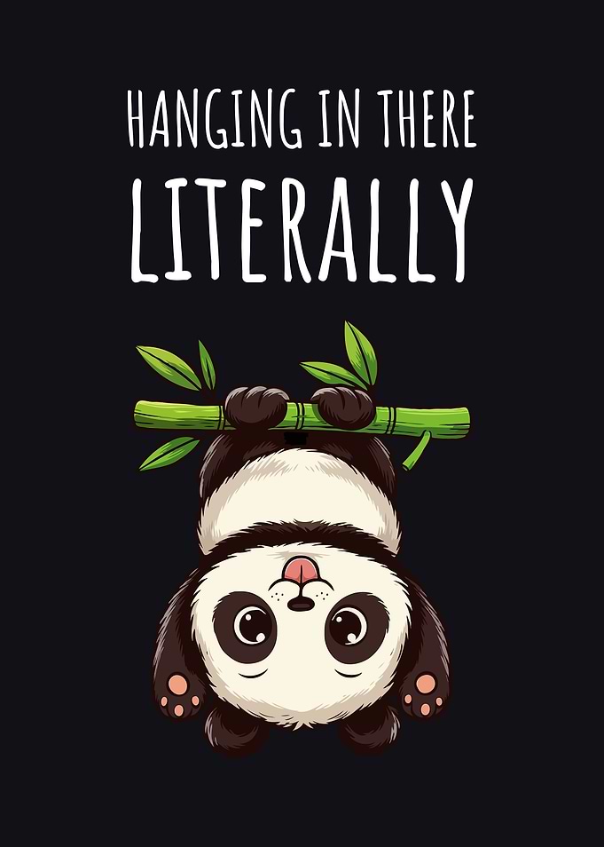 Hanging in There Panda