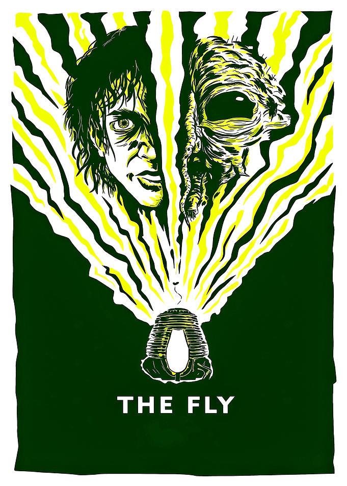 The Fly movie poster illustration
