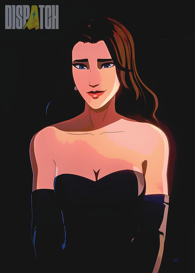 Elegant Woman in Black Dress