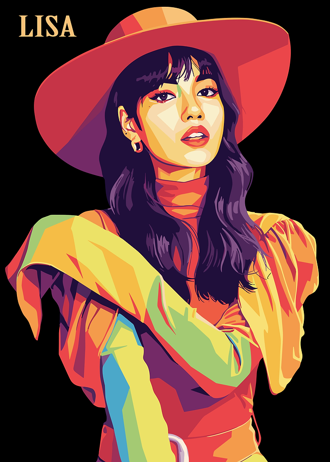 Lisa Blackpink Pop Art Portrait