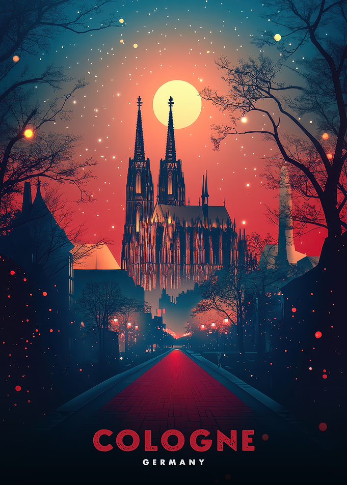 Cologne Germany Nightscape