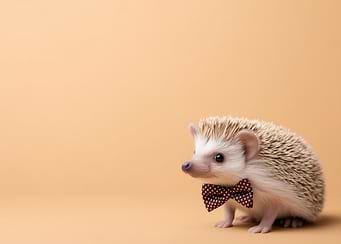 Hedgehog with Bow Tie
