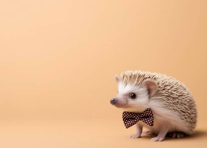 Hedgehog with Bow Tie