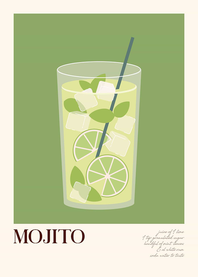 Mojito Cocktail Illustration
