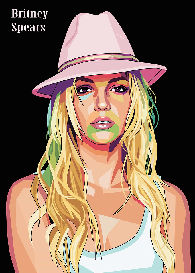 Britney Spears Pop Art Portrait