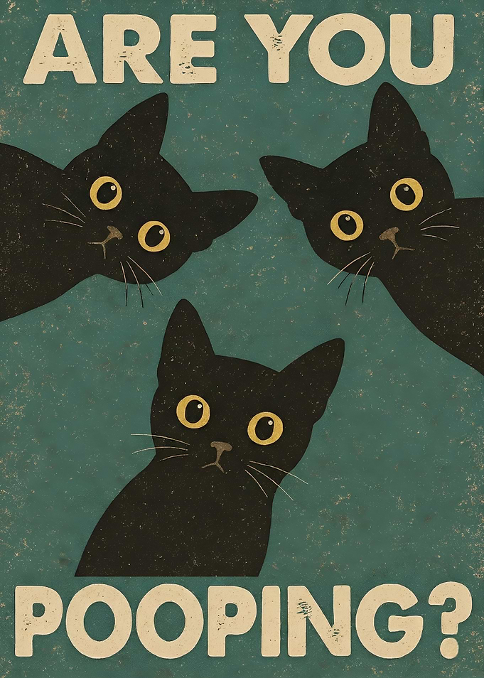 Are You Pooping? Cats Poster