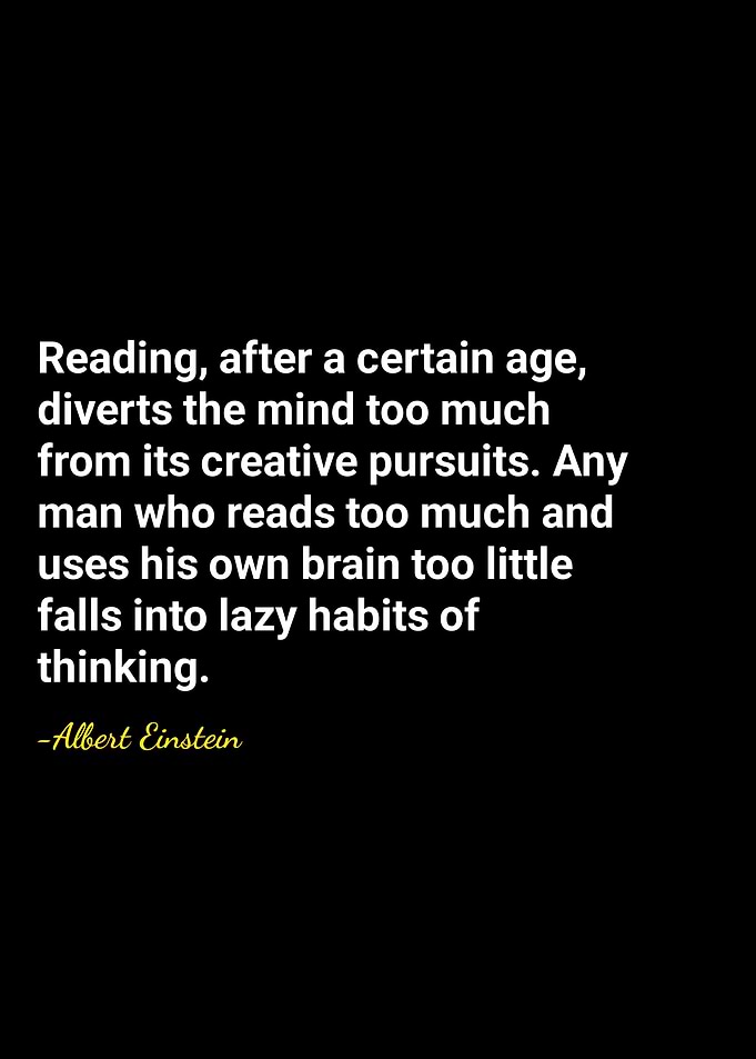 Albert Einstein Reading Quote
