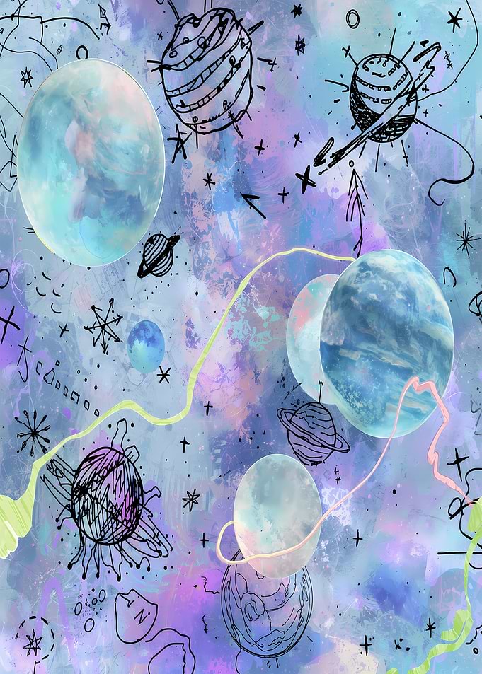 Cosmic Doodle Dreamscape