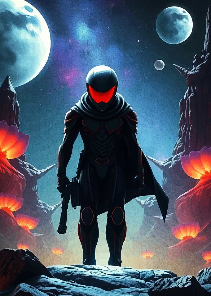 Sci-Fi Warrior Alien Planet