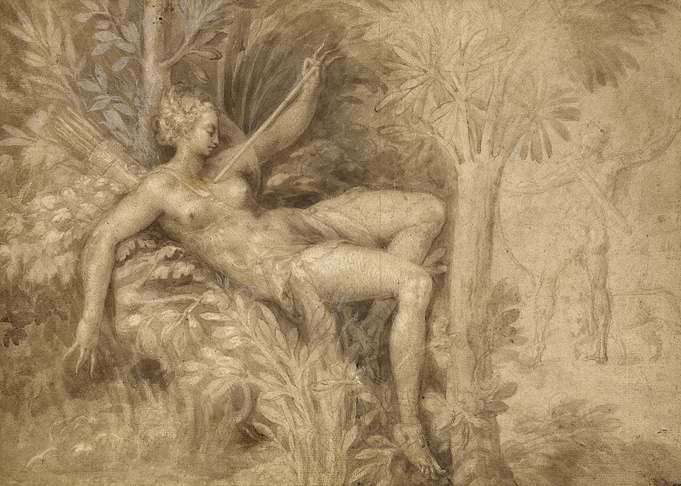 Reclining Nude with Bow and Arrow