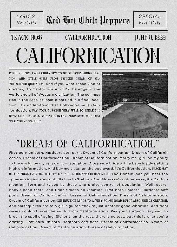 Red Hot Chili Peppers Californication