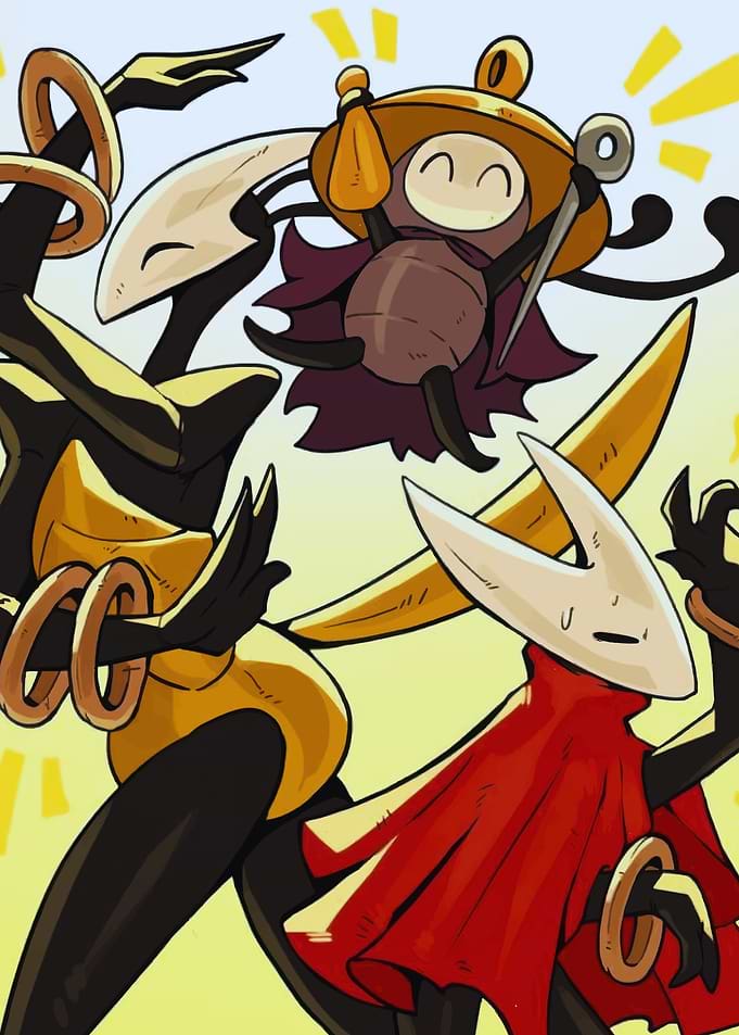 Hollow Knight characters illustration