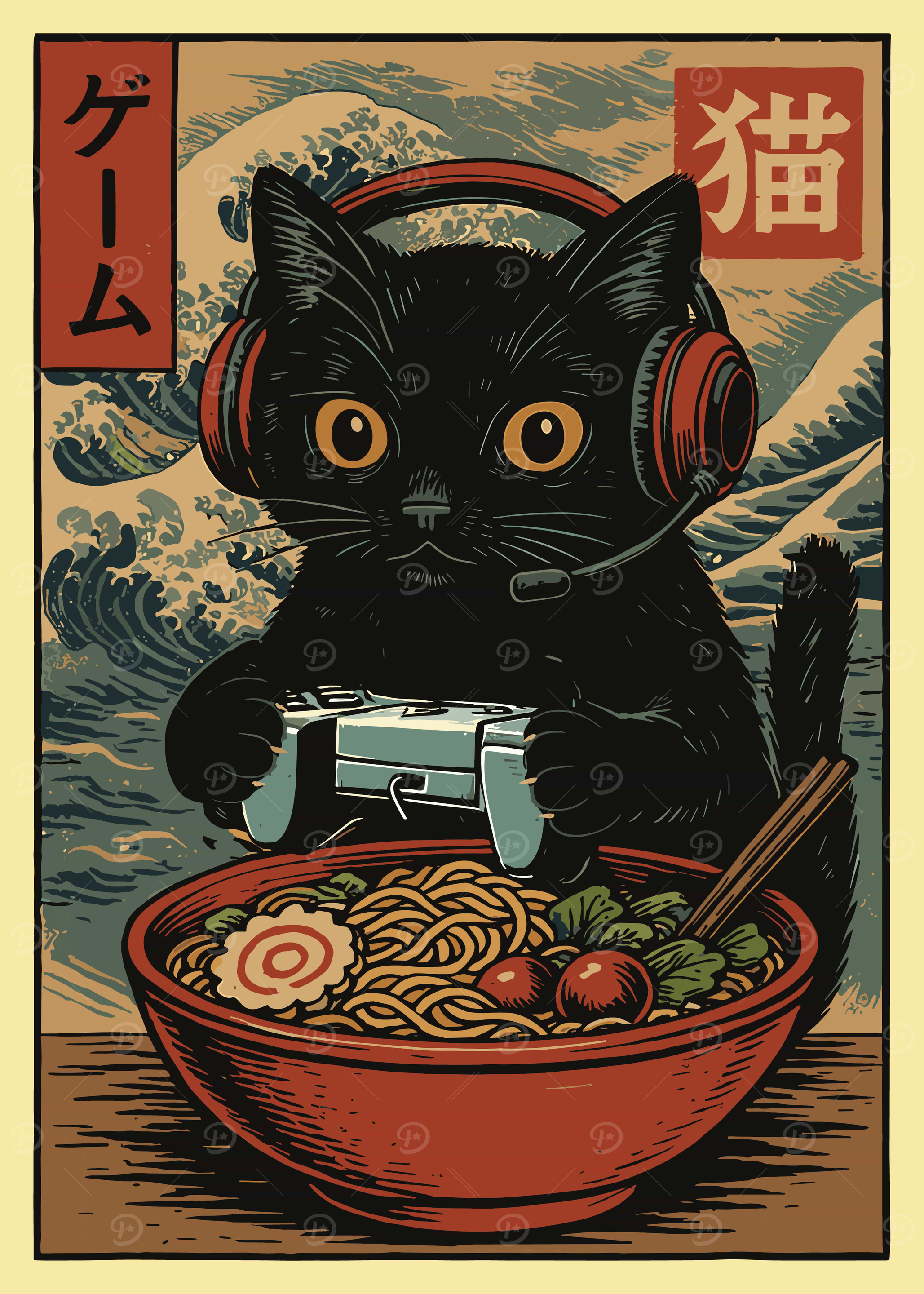 Japanese cat Posters Online - Shop Unique Metal Prints, Pictures
