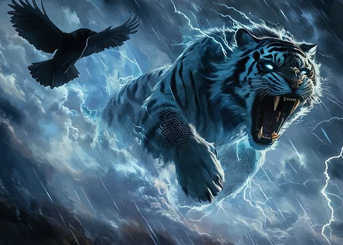Electric Tiger and Raven Storm